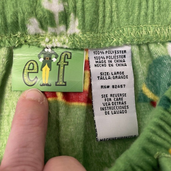 Elf Son Of A Nutcracker Lounge Pajamas Pants Mens L Large Drawstring Elastic - Picture 2 of 6